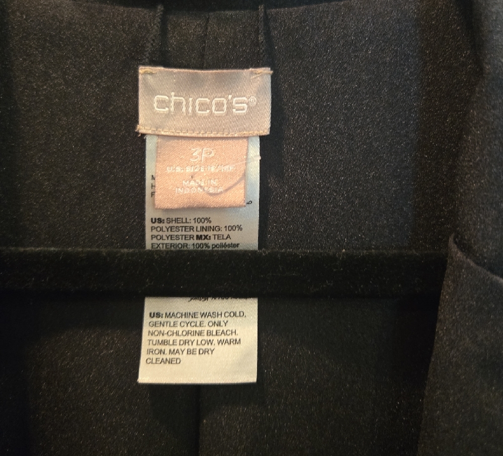 Chico's Black And Multicolor Patterned Jacket - image 3